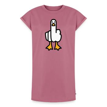 Oie de déclaration - Robe T-shirt femme Premium en coton bio - mauve - Devant - AI Model Female 172 dark (172cm)
