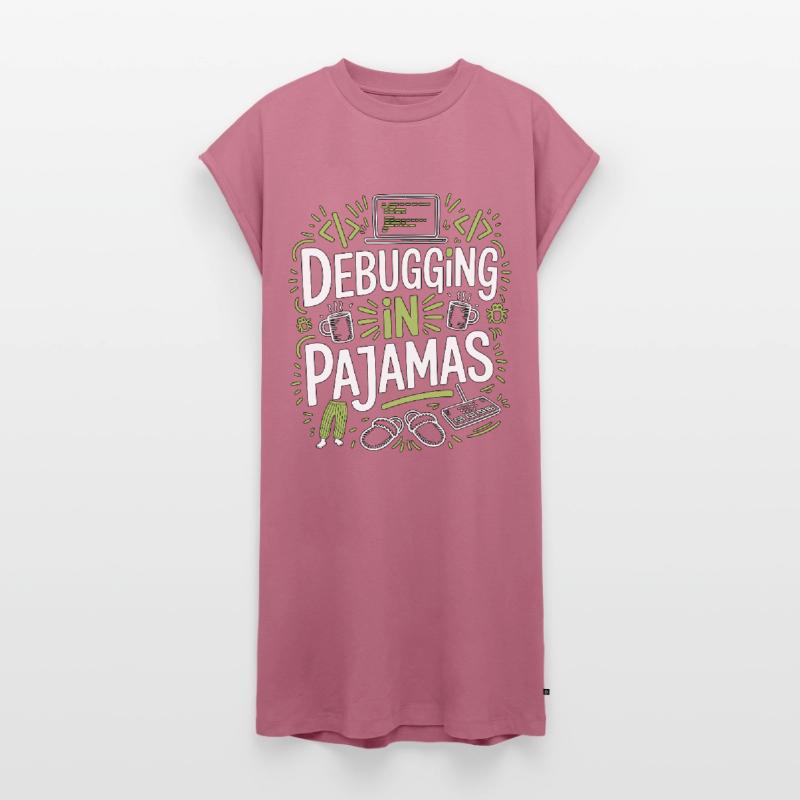 Remote Developer Debugging In Software Developer Women's Premium Organic T-Shirt Dress