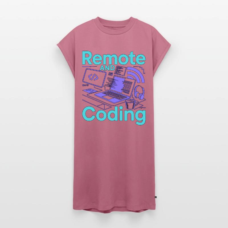 Remote Developer Remote And Coding Web Programmer Frauen Premium Organic T-Shirt Kleid