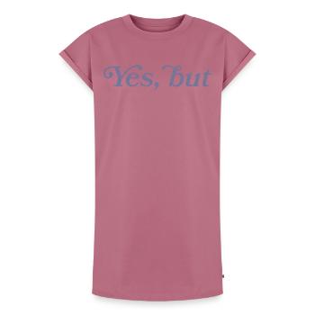 Ja, aber... - Robe T-shirt femme Premium en coton bio - mauve - Devant - AI Model Female 172 dark (172cm)