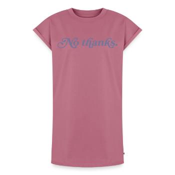 No thank you. - Women's Premium Organic T-Shirt Dress - mauve - Front - AI Model Female 172 dark (172cm)