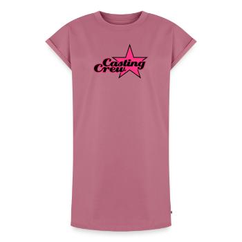 Casting Crew | Star | Stern - Robe T-shirt femme Premium en coton bio - mauve - Devant - AI Model Female 172 dark (172cm)