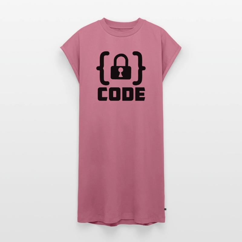 Code with lock programmer Women's Premium Organic T-Shirt Dress