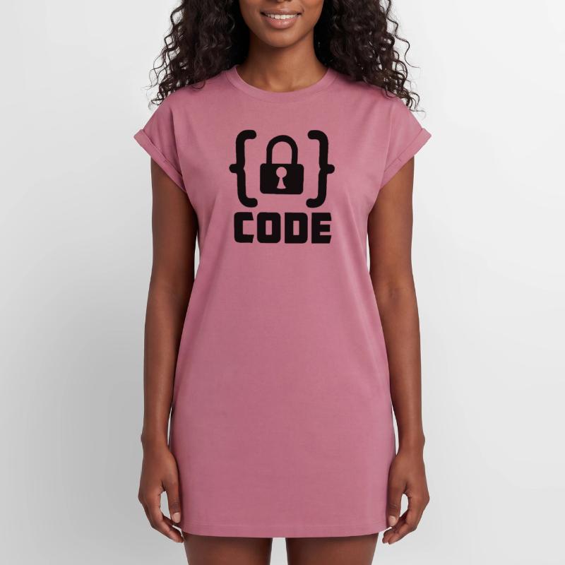 Code mit Sperrprogrammierer Frauen Premium Organic T-Shirt Kleid