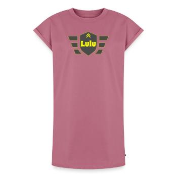 Lulu - Women's Premium Organic T-Shirt Dress - mauve - Front - AI Model Female 172 dark (172cm)