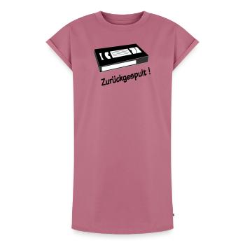 Rembobiné - Robe T-shirt femme Premium en coton bio - mauve - Devant - AI Model Female 172 dark (172cm)