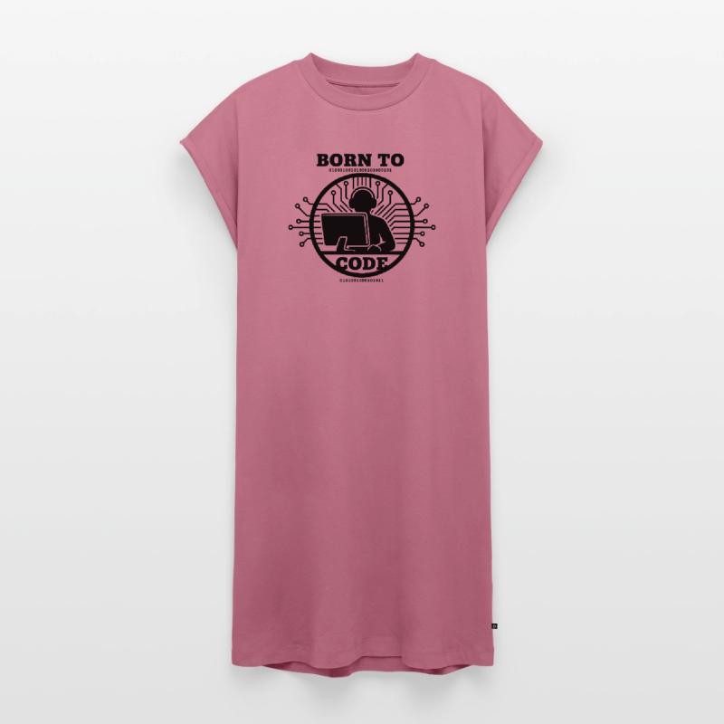 Coder Born to Code Programmer Women's Premium Organic T-Shirt Dress