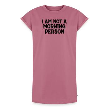 Je ne suis pas une personne du matin – Morgenmuffel Spruch - Robe T-shirt femme Premium en coton bio - mauve - Devant - AI Model Female 172 dark (172cm)