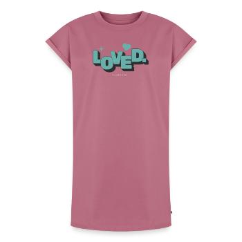 Loved 1 John 4:16 Christian Faith - Women's Premium Organic T-Shirt Dress - mauve - Front - AI Model Female 172 dark (172cm)