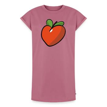 Peche_coeur - Robe T-shirt femme Premium en coton bio - mauve - Devant - AI Model Female 172 dark (172cm)