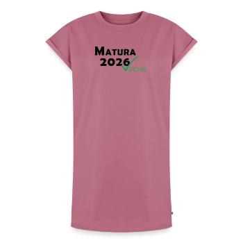 Matura 2026 Terminé - Robe T-shirt femme Premium en coton bio - mauve - Devant - AI Model Female 172 dark (172cm)