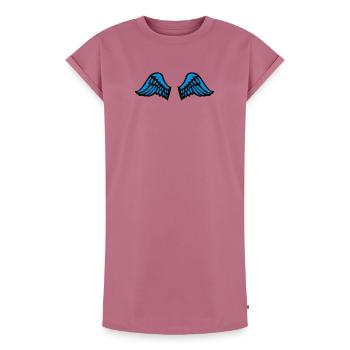 wings - Frauen Premium Organic T-Shirt Kleid - Mauve - Vorne - AI Model Female 172 dark (172cm)