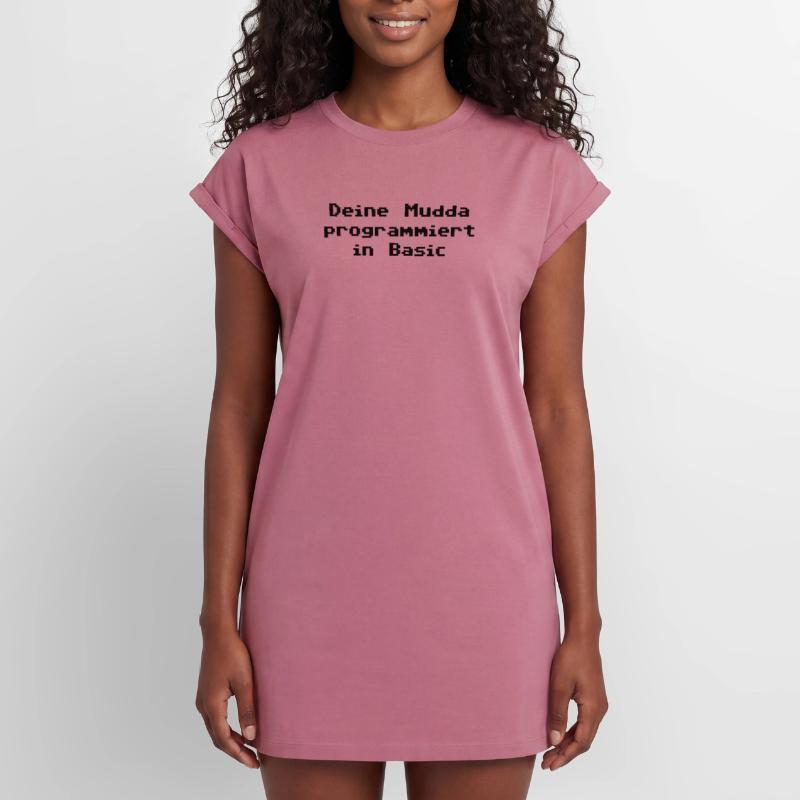 Deine Mudda programmiert in Basic Frauen Premium Organic T-Shirt Kleid
