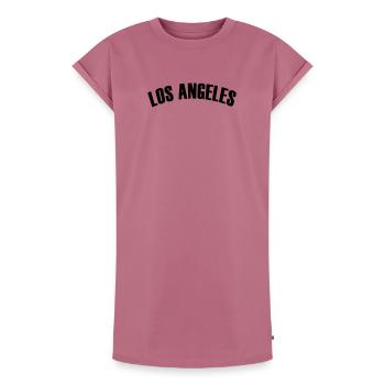 Chemise Los Angeles - Robe T-shirt femme Premium en coton bio - mauve - Devant - AI Model Female 172 dark (172cm)