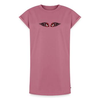 tribal eyes - Frauen Premium Organic T-Shirt Kleid - Mauve - Vorne - AI Model Female 172 dark (172cm)