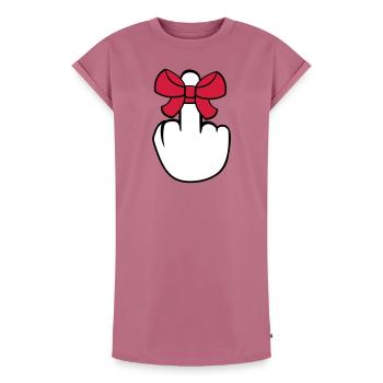 branleur spectacle majeur insulte baise vous f - Robe T-shirt femme Premium en coton bio - mauve - Devant - AI Model Female 172 dark (172cm)