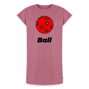 Ballon - Robe T-shirt femme Premium en coton bio - mauve - Devant - AI Model Female 172 dark (172cm)