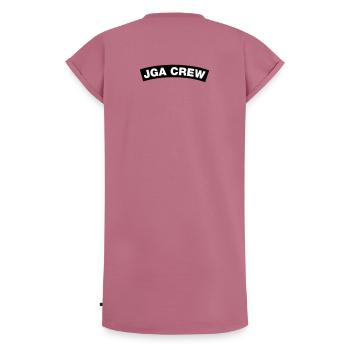 JGA Crew Element Top (JGA MC-Rocker-Kutten-Design) - Frauen Premium Organic T-Shirt Kleid - Mauve - Hinten - AI Model Female 172 dark (172cm)