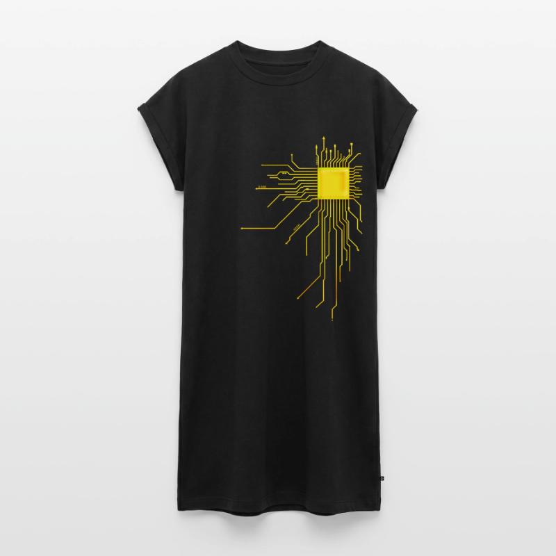 platine Core cpu Computer Nerd Programmer admin Women's Premium Organic T-Shirt Dress