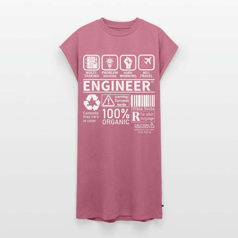 engineer multitasking problem solving hard working Women's Premium Organic T-Shirt Dress