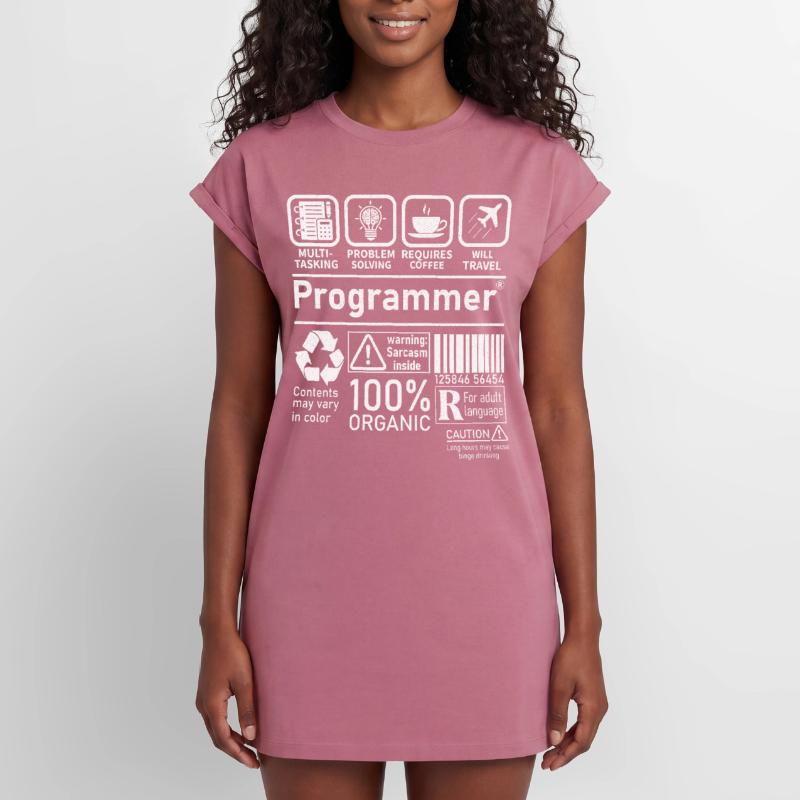 Programmer multi tasking problem solving requires Women's Premium Organic T-Shirt Dress