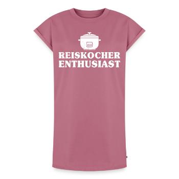 Cuisson du cuiseur à riz DIVERTISSEMENT PASSIONNÉ - Robe T-shirt femme Premium en coton bio - mauve - Devant - AI Model Female 172 dark (172cm)