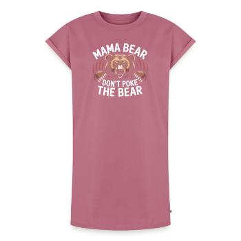 Fierce Mama Bear Warning Art Mothers Day Gift - Women's Premium Organic T-Shirt Dress - mauve - Front - AI Model Female 172 dark (172cm)