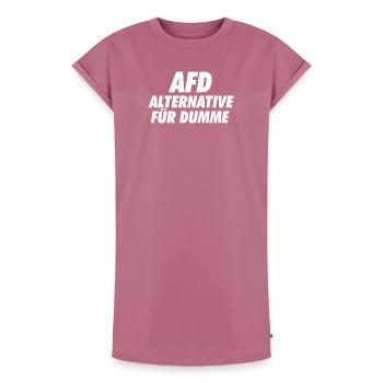 Alternative AFD pour l’ensemble de panneaux stupides - Robe T-shirt femme Premium en coton bio - mauve - Devant - AI Model Female 172 dark (172cm)