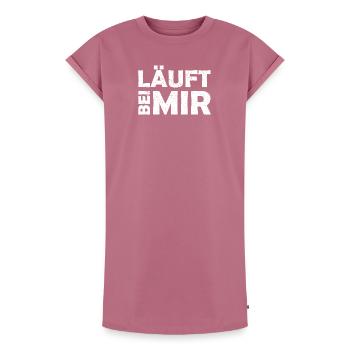 Runs with me - Cool saying - Running - Women's Premium Organic T-Shirt Dress - mauve - Front - AI Model Female 172 dark (172cm)