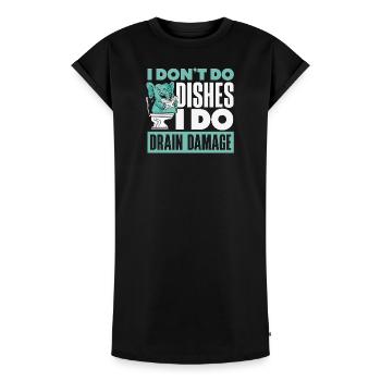 Toilet Clogging Master Funny - Women's Premium Organic T-Shirt Dress - black - Front - AI Model Female 172 light (172cm)