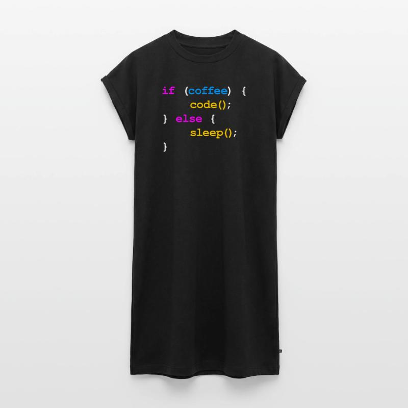 No Coffee No Code Programmer Computer Scientist Women's Premium Organic T-Shirt Dress