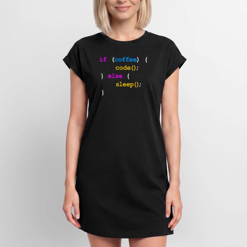 No Coffee No Code Programmer Computer Scientist Women's Premium Organic T-Shirt Dress