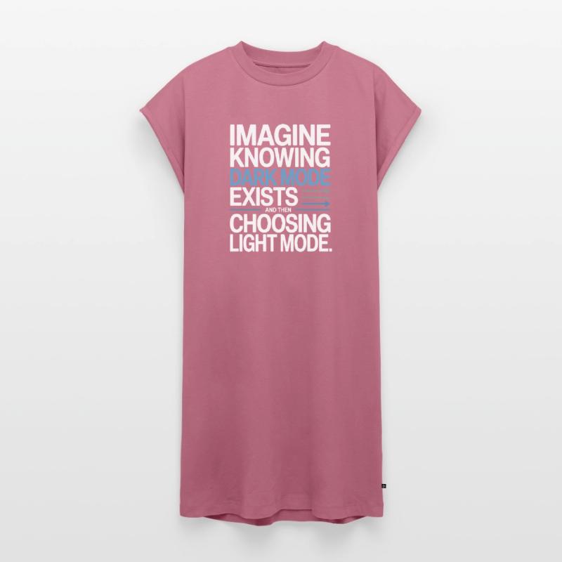 Le mode sombre existe Programmeur IT Nerd Coder Office Robe T-shirt femme Premium en coton bio