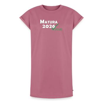 Matura 2026 Terminé - Robe T-shirt femme Premium en coton bio - mauve - Devant - AI Model Female 172 dark (172cm)