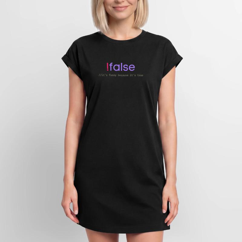 Ifalse Funny Coder Programming Pun Women's Premium Organic T-Shirt Dress