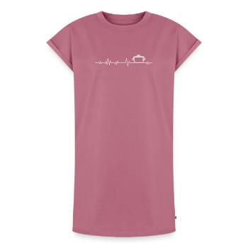 Cuisinière cuisinier Cuisine - Robe T-shirt femme Premium en coton bio - mauve - Devant - AI Model Female 172 dark (172cm)
