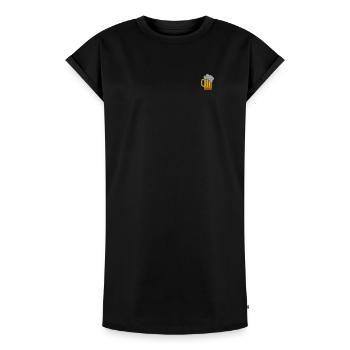 Bier - Frauen Premium Organic T-Shirt Kleid - Schwarz - Vorne - AI Model Female 172 light (172cm)