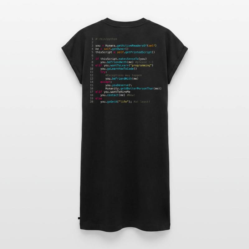 Be friends with programmers (in Python) Women's Premium Organic T-Shirt Dress