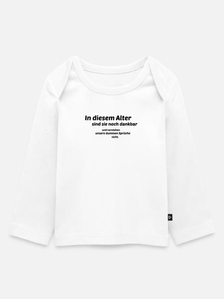 noch dankbar - Baby Premium Organic Langarmshirt - Weiß