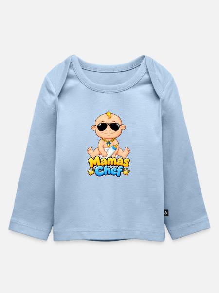 Mamas Chef  - Baby Premium Organic Langarmshirt - Hellblau