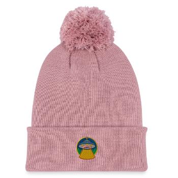 OVNI - Bonnet tricoté à pompon - rose poudré - Devant