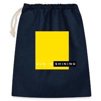 sun is shining - Geschenkbeutel aus Baumwolle (40 x 50 cm) - Navy - Vorne