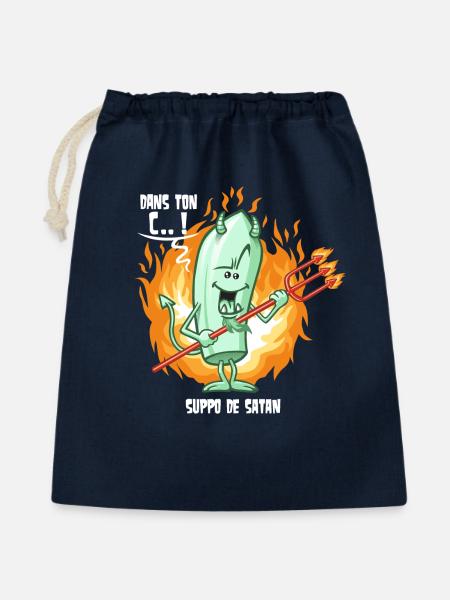 Satan suppo - Geschenkbeutel aus Baumwolle (40 x 50 cm) - Navy