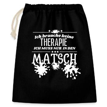 Muddy run shirt mud Matsch Therapie Lauf Teamshirt - Geschenkbeutel aus Baumwolle (40 x 50 cm) - Schwarz - Vorne