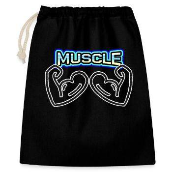 Les muscles avant tout, pas de douleur pas de gain! - Sac cadeau 40 x 50 cm - noir - Devant