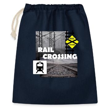 RAIL CROSSING - Geschenkbeutel aus Baumwolle (40 x 50 cm) - Navy - Vorne