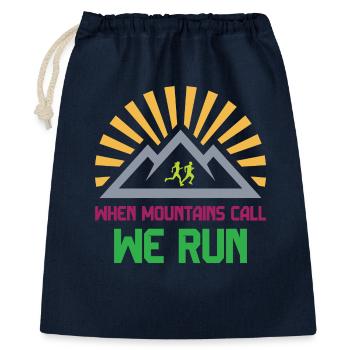 Trail Runners - When Mountains Call - We Run - Gift Bag 40 x 50 cm - navy - Front