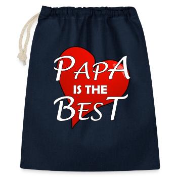PAPA EST LE MEILLEUR - Sac cadeau 40 x 50 cm - marine - Devant