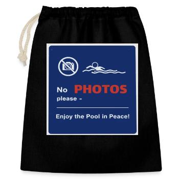Foto Verbotsschild für Schwimmbäder - Geschenkbeutel aus Baumwolle (40 x 50 cm) - Schwarz - Vorne