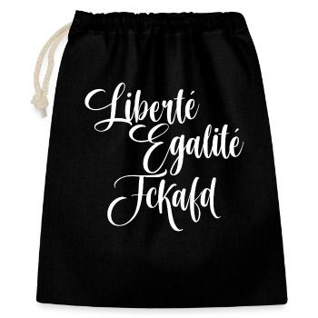 Liberté Egalité Ensemble contre l’AFD Eté 2025 - Sac cadeau 40 x 50 cm - noir - Devant